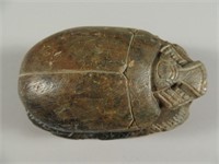Antique Egyptian Stone Large Carved Scarab