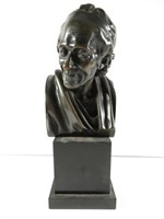 Bronze Bust Voltaire Signed Houdon