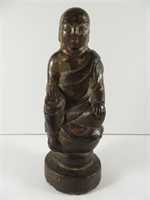 Chinese ? Polychrome Stone Sculpture Buddha