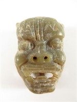 Chinese antique Jade Demon Mask