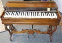 ANTIQUE MAHOGANY PUMP SPINET PIANO AS IS