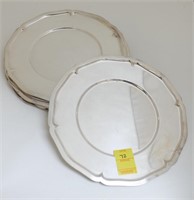 SILVER PLATE DINNER PLATES SET OF 10