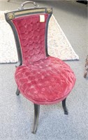 ORNATE TUFTED HICKORY CHAIR CO NY SPLAY LEGS