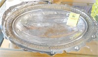 VICTORIAN SILVERPLATE HANDLED TRAY