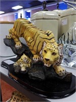 Yellow tigers statue