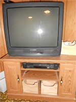 Magnavox TV, Toshiba DVD, & TV Stand