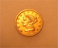 1877-D US 2 1/2 Dollar 90% Gold Coin