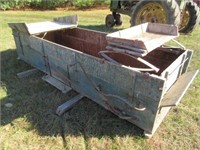 antique wooden farm wagon bed & seat