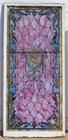 Large Stained Glass Window w/ Shield