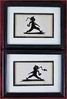 Pair of Clay Rice Silhouettes