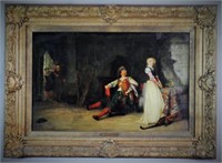A.H. Burr "Katharina & Petruchio" Oil on Canvas