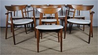 8 Harry Ostergaard Danish Modern A5 Dining Chairs