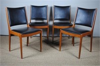 4 Johannes Andersen Danish Modern Teak Side Chairs