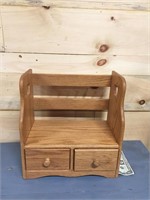 Wood bench with drawers, Apple Decor