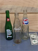Vintage Glass Soda Pop Bottles
