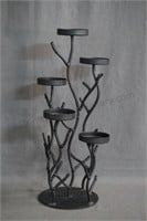 Wrought Iron Art 20" Tall 5 Piece Candle Holder