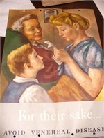 Rare 1943 US Gov 'Avoid Venereal Desease' Poster