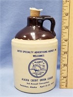 Commemorative whiskey jug 5.5" tall, for Alaskan C