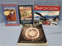 Lot of 4 Alaskan books: "Alaskan Sky Follies" "Bus