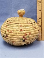 4" Hooper Bay grass basket by Mary Nagiak from Dil