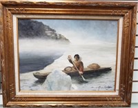 Original Harvey Goodale, Eskimo kayaker, image siz
