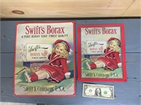 Vintage Swift Borax Signs