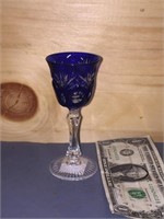 Small Blue Glass Cup from Austria