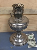 Aladdin Silver oil lamp without globe