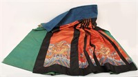 CHINESE EMBROIDERED DRAGON PANEL SKIRT