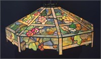 Leaded Glass Hanging Dome Chandelier
