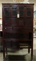 ANTIQUE TWO-PIECE CHINESE CABINET