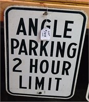 Steel single sided  Painted Sign "Angle Parking