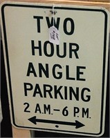 Steel single sided Painted Sign "Two Hour Angle
