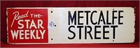 Painted  double sided Steel Street Sign with Adve