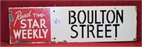Painted double sided Steel Street Sign with Advert