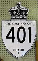 The King's Highway 401 Ontario road sign