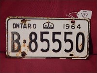 Pair of Ontario License Plates 1964