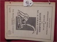 Massey-Harris Manual - No. 20 Forage Clipper