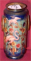 Round Decorative Tea Tin Flamingo Motif