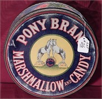 Pony Brand Marshmallow and Candy Tin