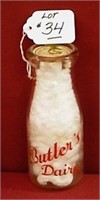 Butler's Dairy - 1 Pint Cream Bottle