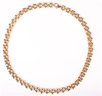 14KT YELLOW GOLD ITALIAN PANTHERE NECKLACE