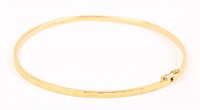 22K YELLOW GOLD ETCHED BANGLE BRACELET