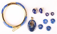 LADIES YELLOW GOLD & BLUE LAPIS JEWELRY