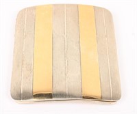 HALLMARKED STERLING SILVER & GOLD CIGARETTE CASE