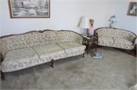 Three piece French Provincial sofa set
