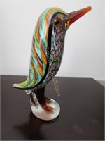 Impressive large art glass bird