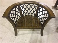 LARGE WOODEN AND IRON CHAIR