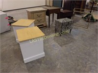 WOODEN PEDESTALS, ZEBRA CHEST, NIGHT STANDS, MORE