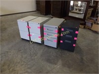 4 ROLLING 2 DRAWER & 3 DRAWER METAL FILE CABINETS